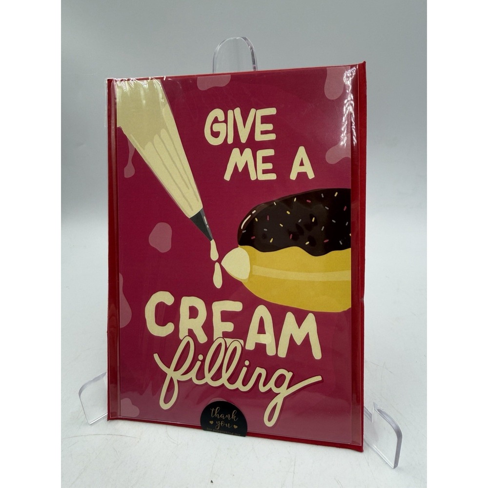 "Give Me A Cream Filling" Donut Themed Card For Partner, Significant Other